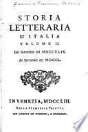 Storia letteraria d'Italia ...