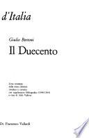 Storia letteraria d'Italia: Il Duecento, di G. Bertoni. 3.ed., 6. ristampa. 1964