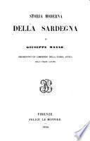 Storia moderna della Sardegna. Premessovi un compendio della storia antica dello stesso autore