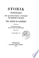 Storia Naturale Dei Quadrupedi Ovipari Dei Serpenti e Dei' Pesci