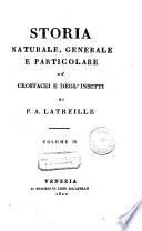 Storia naturale generale e particolare, de' crostacei e degl' insetti