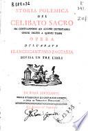 Storia polemica del celibato sacro ...
