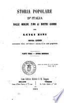Storia popolare d'Italia dalle origini fino ai giorni nostri per Luigi Zini