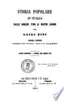 Storia popolare d'Italia dalle origini fino ai giorni nostri per Luigi Zini