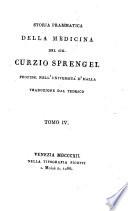 Storia prammatica della medicina del sig. Curzio Sprengel profess. nell'università d'Halla. Traduzione dal tedesco