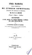 Storia prammatica della medicina di Curzio Sprengel