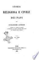 Storia religiosa e civile dei papi per Guglielmo Audisio