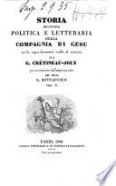 Storia religiosa politica e letteraria della Compagnia di Gesu