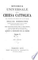 Storia universale della Chiesa Cattolica dal principio del mondo sino ai dì nostri dell'abate Rohrbacher