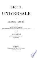 Storia universale di Cesare Cantù: Document archaeologia e Belle Arti cronologia