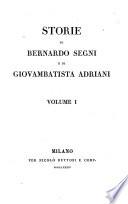 Storie di Bernardo Segni e di Giovambatista Adriani