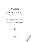 Stornelli, poemetti e poesie