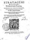Stratagemi Militari Di Sesto Giulio Frontino