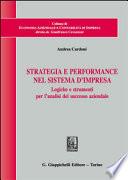 Strategia e performance nel sistema d'impresa