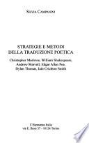 Strategie e metodi della traduzione poetica. C. Marlowe, W. Shakespeare, A. Marvell, E. A. Poe, D. Thomas, I. Crichton Smith