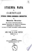 Strenna nana di Carnevale storica comica bernesca umoristica di Domenico Iaccarino