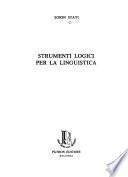 Strumenti logici per la linguistica