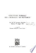 Strutture formali dei Moralia di Plutarco