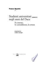 Studenti universitari negli anni del duce