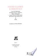 Studi classici e orientali