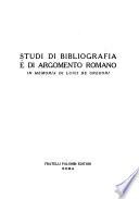 Studi di bibliografia e di argomento romano