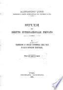 Studi di diritto internazionale privato