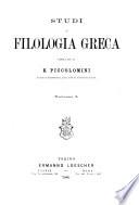 Studi di filologia greca