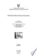 Studi di filologia italiana