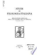Studi di filologia italiana