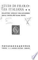 Studi di filologia italiana