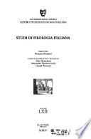 Studi di filologia italiana