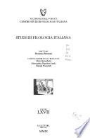 Studi di filologia italiana