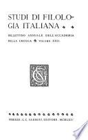Studi di filologia italiana