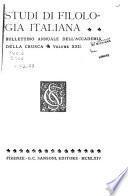 Studi di filologia italiana