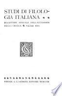 Studi di Filologia Italiana