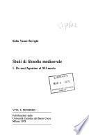 Studi di filosofia medioevale