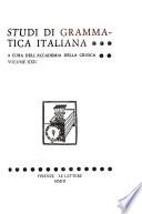 Studi di grammatica italiana
