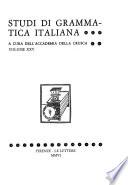 Studi di grammatica italiana