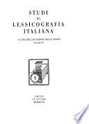 Studi di lessicografia italiana