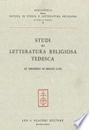 Studi di letteratura religiosa tedesca