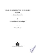Studi di letterature comparate in onore di Remo Ceserani: Letteratura e tecnologia