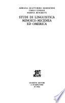 Studi di linguistica minoico-micenea ed omerica