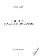 Studi di papirologia ercolanese