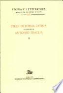 Studi di poesia latina in onore di Antonio Traglia