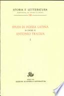 Studi di poesia latina in onore di Antonio Traglia