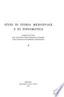 Studi di storia medioevale e di diplomatica