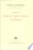Studi di storia romana e di diritto
