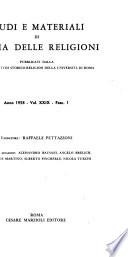Studi e materiali di storia delle religioni