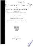 Studi e materiali di storia delle religioni