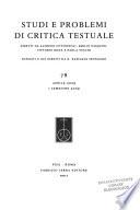 Studi e problemi di critica testuale